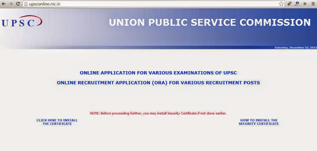 Login to UPSC website to apply for NDA
